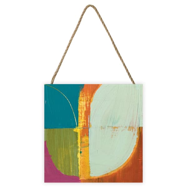 Joanne Last Abstract 2 Wooden Block Multicoloured 20cm x 20cm