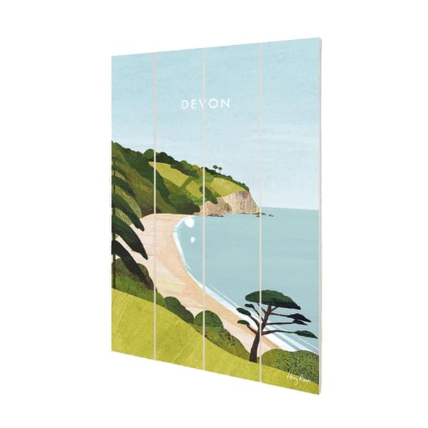 Henry Rivers Devon Blackpool Sands Plaque Multicoloured 59cm x 40cm