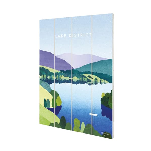 Henry Rivers Lake District Windemere Plaque Multicoloured 59cm x 40cm