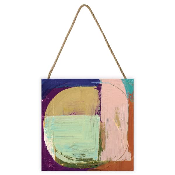 Joanne Last Abstract 13 Wooden Block Multicoloured 20cm x 20cm