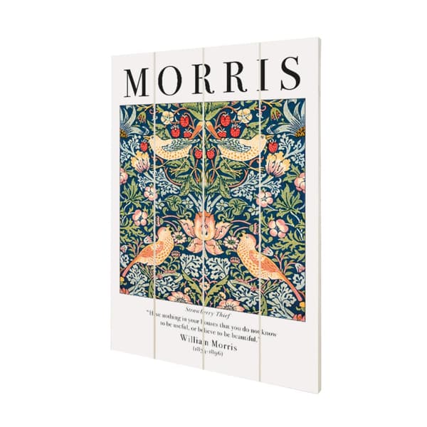 William Morris Jordgubbstjuven-plakett Multicoloured 40cm x 59cm