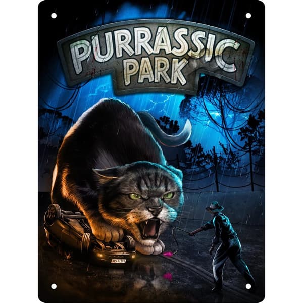 Grindstore Purrassic Park Plaque Black One Size