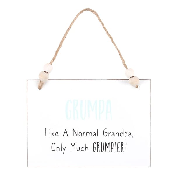 Something Different Grumpa Hanging Sign White/Black/Blue One Size