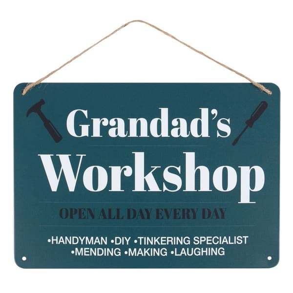 Something Different Grandad´s Workshop Metal Hanging Sign Green/White/Black One Size