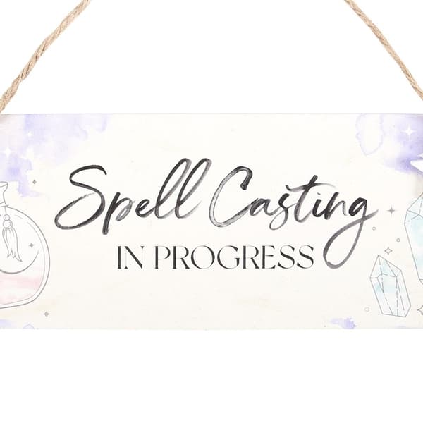 Something Different Spell Casting In Progress Hanging Sign