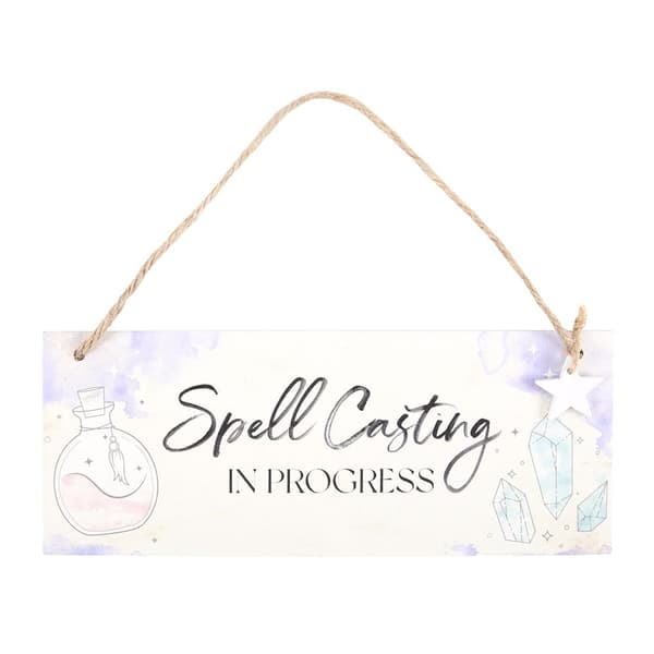 Something Different Spell Casting In Progress Hanging Sign White/Black One Size
