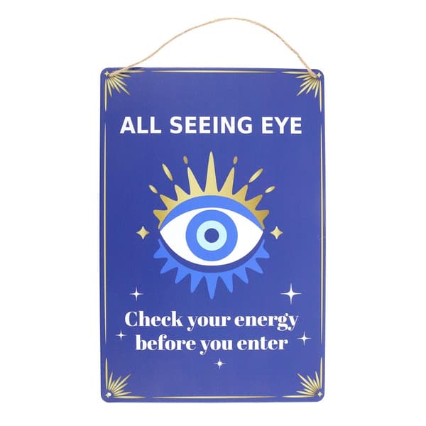 Something Different Metal All Seeing Eye Hanging Sign Blue/White One Size