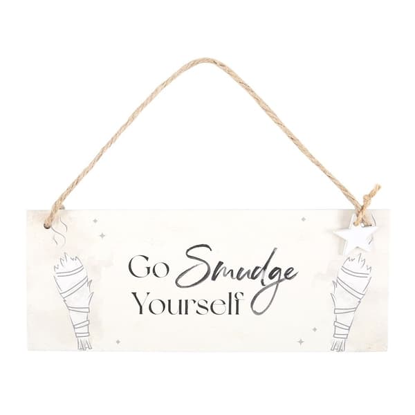 Something Different Go Smudge Yourself Hanging Sign White/Black One Size