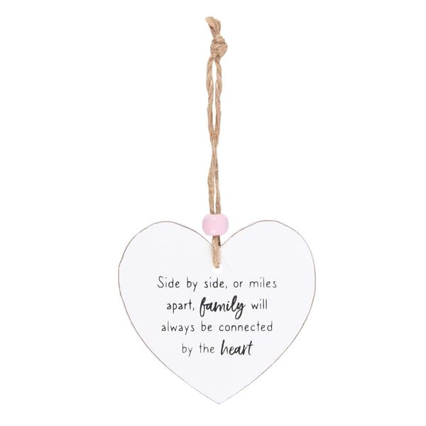Something Different Family Is... Heart Hanging Sentiment Sign White One Size