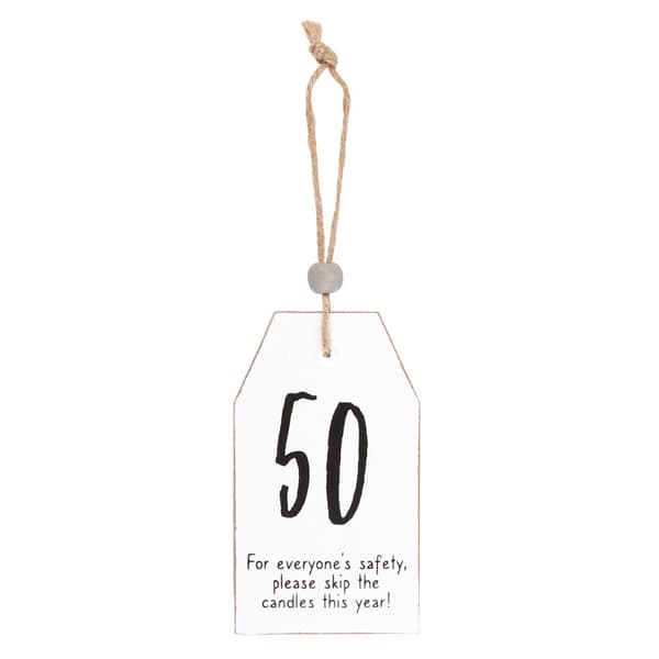 Something Different Milestone 50th Birthday Hanging Sentiment Sign Black/White One Size
