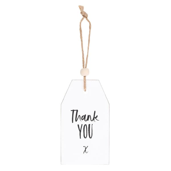 Something Different Thank You Hanging Sentiment Sign White One Size
