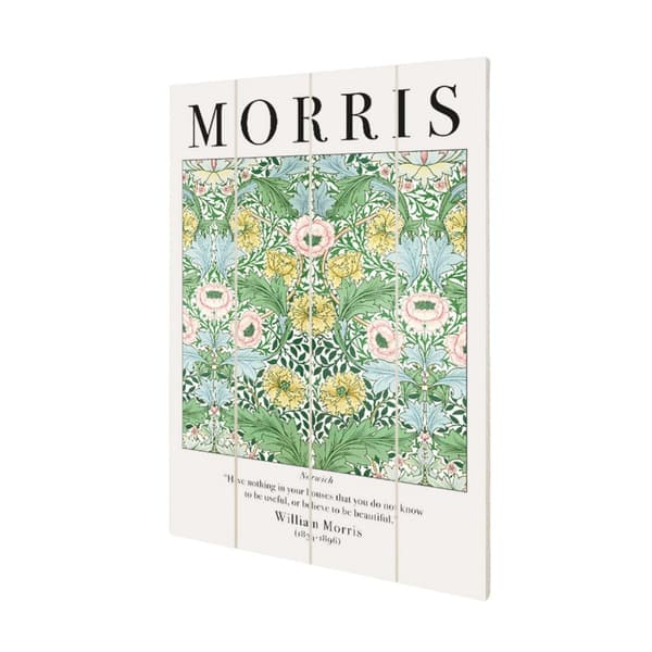 William Morris Norwich Standard Plaque White/Green/Blue 40cm x 59cm