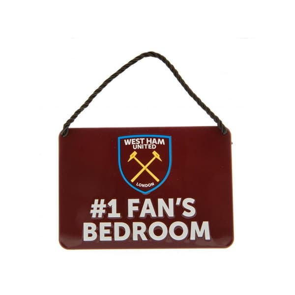West Ham United FC #1 Fans Bedroom Door Sign Maroon One Size