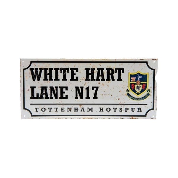 Tottenham Hotspur FC Nostalgia Metal Street Sign Silver/Black One Size