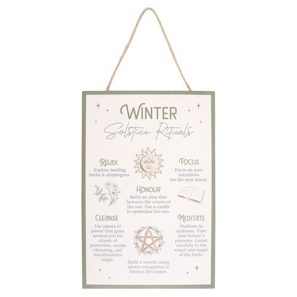 Something Different Vintersolståndets ritualer MDF hängande skylt White/Pink One Size