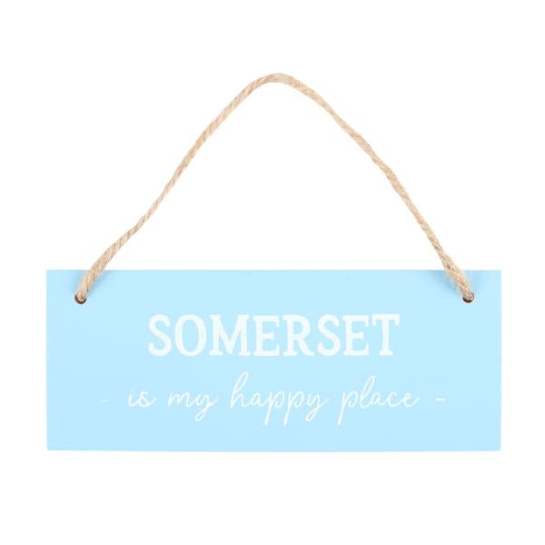 Something Different Somerset är min lyckliga plats - hängande skylt Blue/White One Size