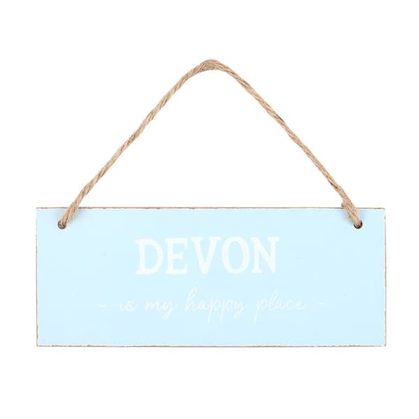 Something Different Devon Is My Happy Place Hanging Sign Blue/White One Size