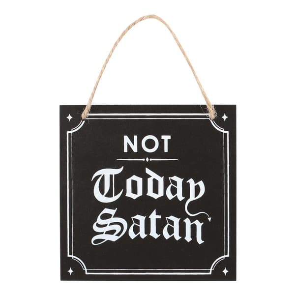 Something Different Not Today Satan Hanging Sign Black/White One Size