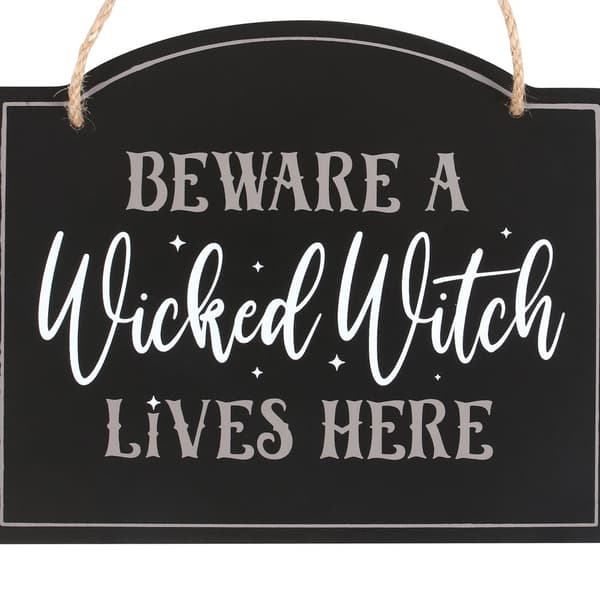 Something Different Beware A Wicked Witch Lives Here Hanging Sign