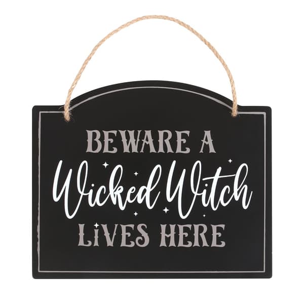 Something Different Beware A Wicked Witch Lives Here Hanging Sign