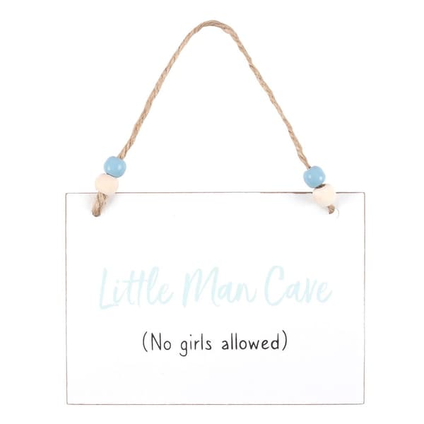 Something Different Little Man Cave Hanging Sign White/Blue/Black One Size