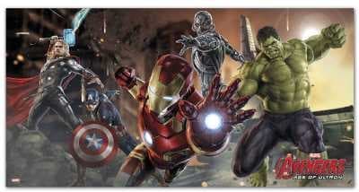 Avengers veggdekorasjon 150 x 77 cm iron man hulk dekorasjon