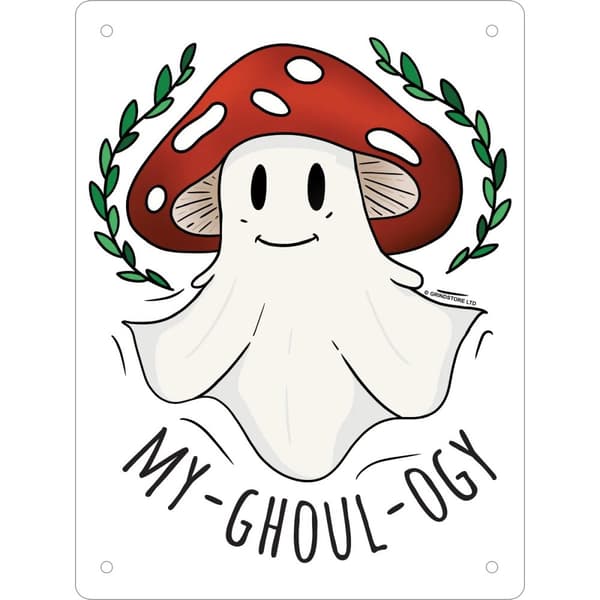 Grindstore My-Ghoul-Ogy Tin Mini Plaque White/Brown/Green One Size