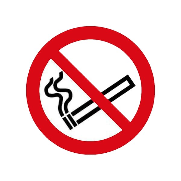 Smiths Architectural No Smoking Sign White/Red/Black 100mm x 100mm