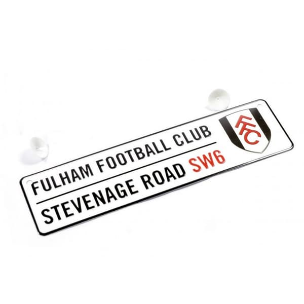 Fulham FC Präglad gatuskylt Black/White/Red One Size