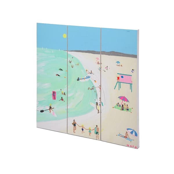 Mary Donald Hazy Beach Days Plaque Multicoloured 30cm x 30cm