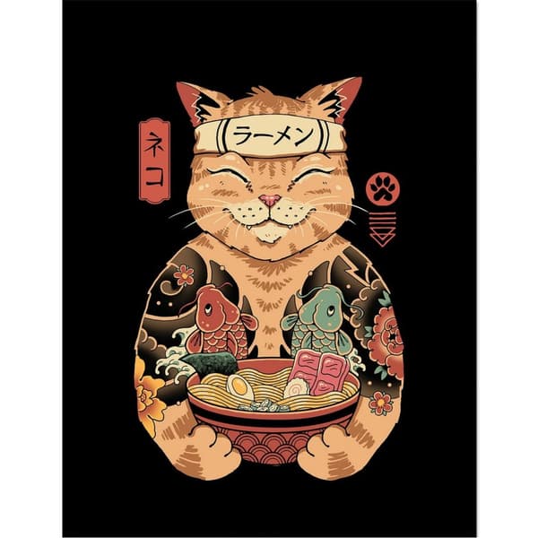 Vincent Trinidad Catana Ramen Wood Print Brown/Black 59cm x 40cm