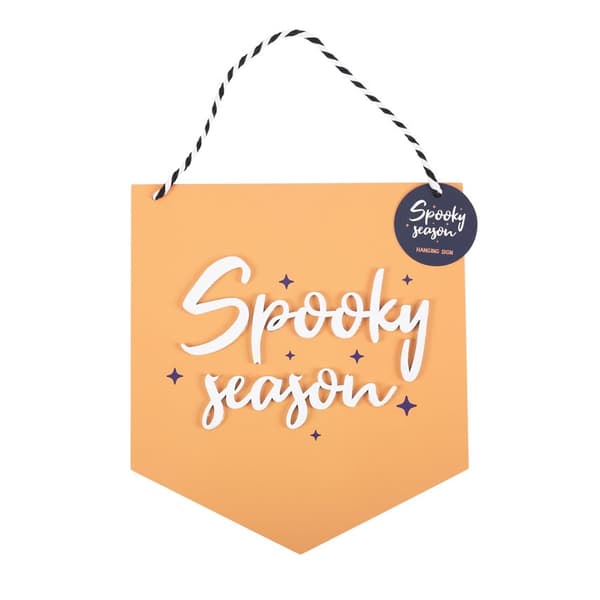Something Different Spooky Season Hanging Plaque Orange One Size