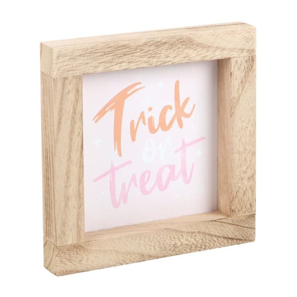 Something Different Trick Or Treat Wooden Framed Plaque