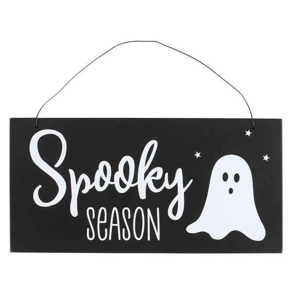 Something Different Spooky Season Halloween Hängande skylt Black/White One Size