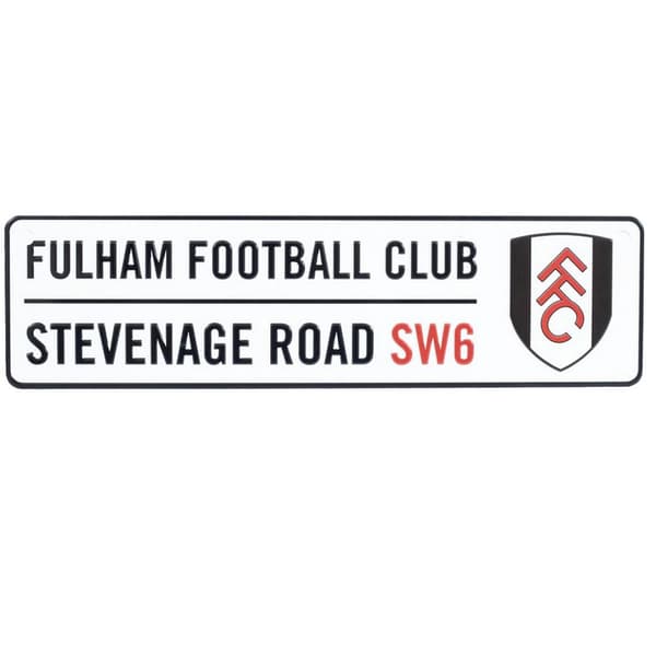 Fulham FC Crest Window Sign Black/White/Red One Size
