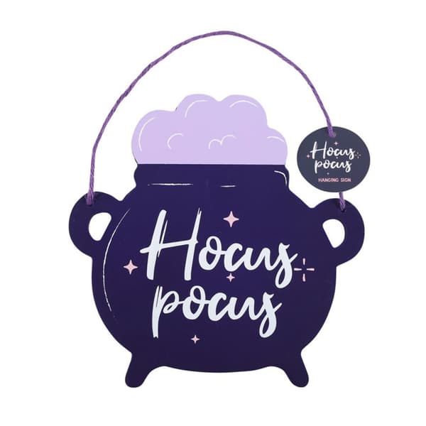 Something Different Hocus Pocus Cauldron Hanging Sign Purple One Size