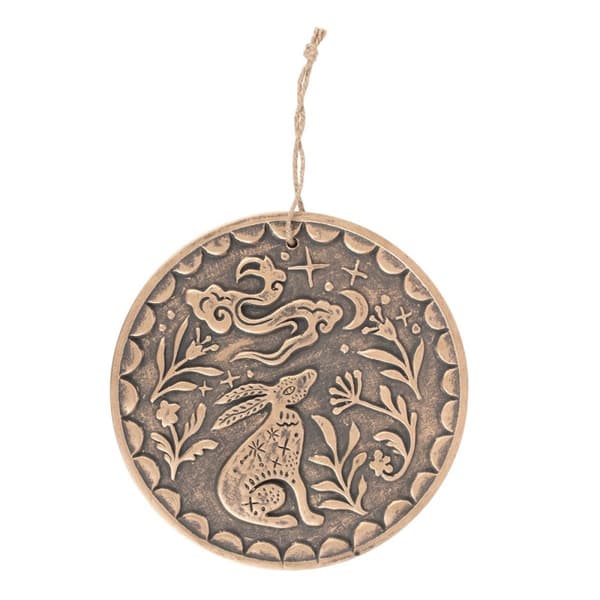 Something Different Midnight Hare Terracotta Plaque Bronze One Size