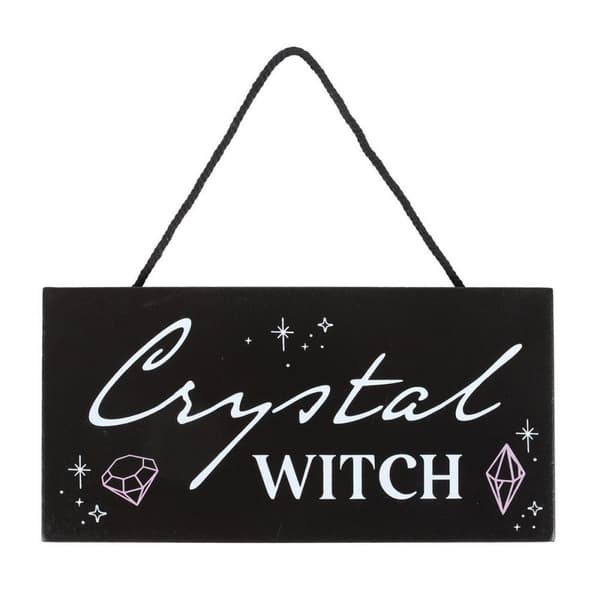 Something Different Crystal Witch Hanging Sign Black/White One Size