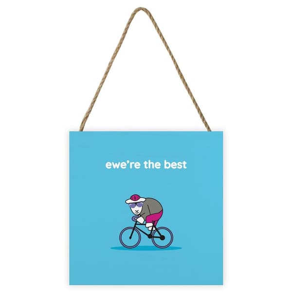 Herdy Ewe´re The Best II Plaque Blue/White/Pink 20cm x 20cm x 0.7cm