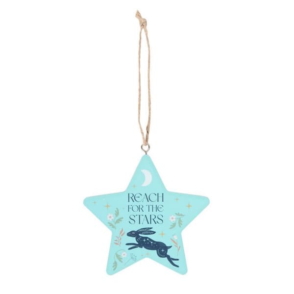 Something Different Reach For The Stars Hare Hanging Decoration Blue One Size