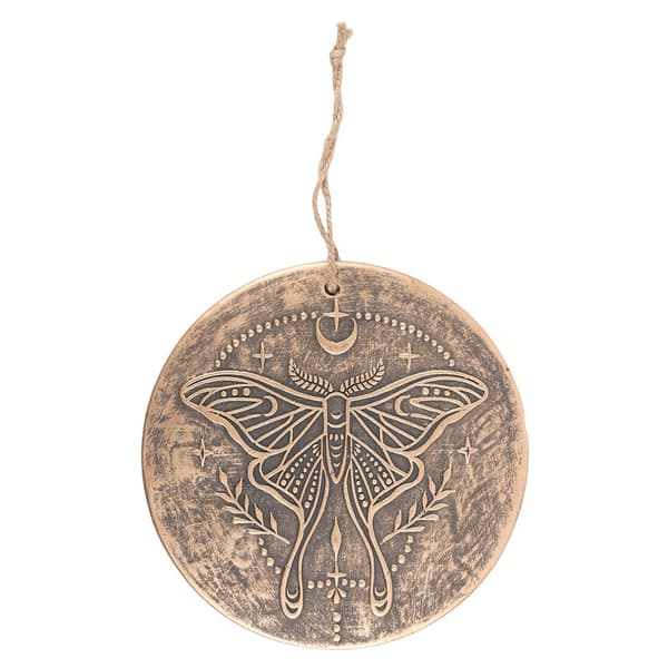 Something Different Terracotta Luna Moth Plaque Bronze One Size