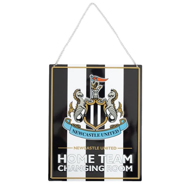 Newcastle United FC Home Team Plaque Black/White/Gold 25cm x 20cm