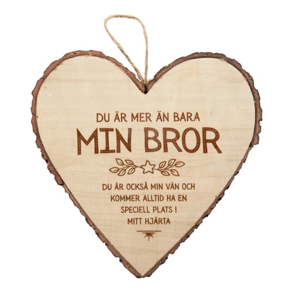 Hjärta Trä Bror wooden heart
