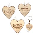 Miniatyrbild 2 av 3: Hjärta Trä Faster wooden heart