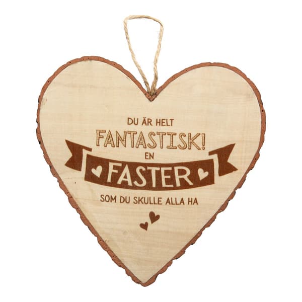 Hjärta Trä Faster wooden heart