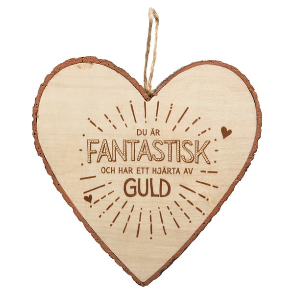 Hjärta Trä Fantastisk Hjärta Av Guld wooden heart
