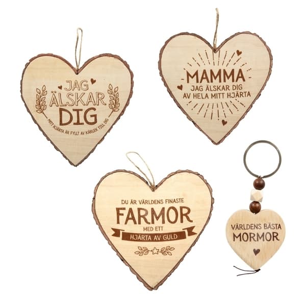 Hjärta Trä I Love You wooden heart