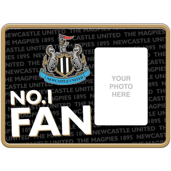 Newcastle United FC No. 1 Fan Metal Embossed Photo Frame Black/White/Blue/Gold One Size