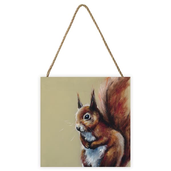 Louise Brown Bushy Tailed Wooden Plaque Brown One Size