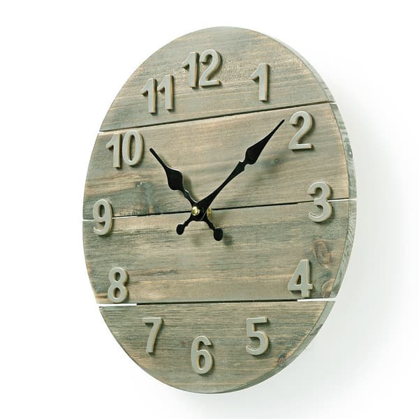 Nedis Rund veggklokke | 30 cm diameter | Tre